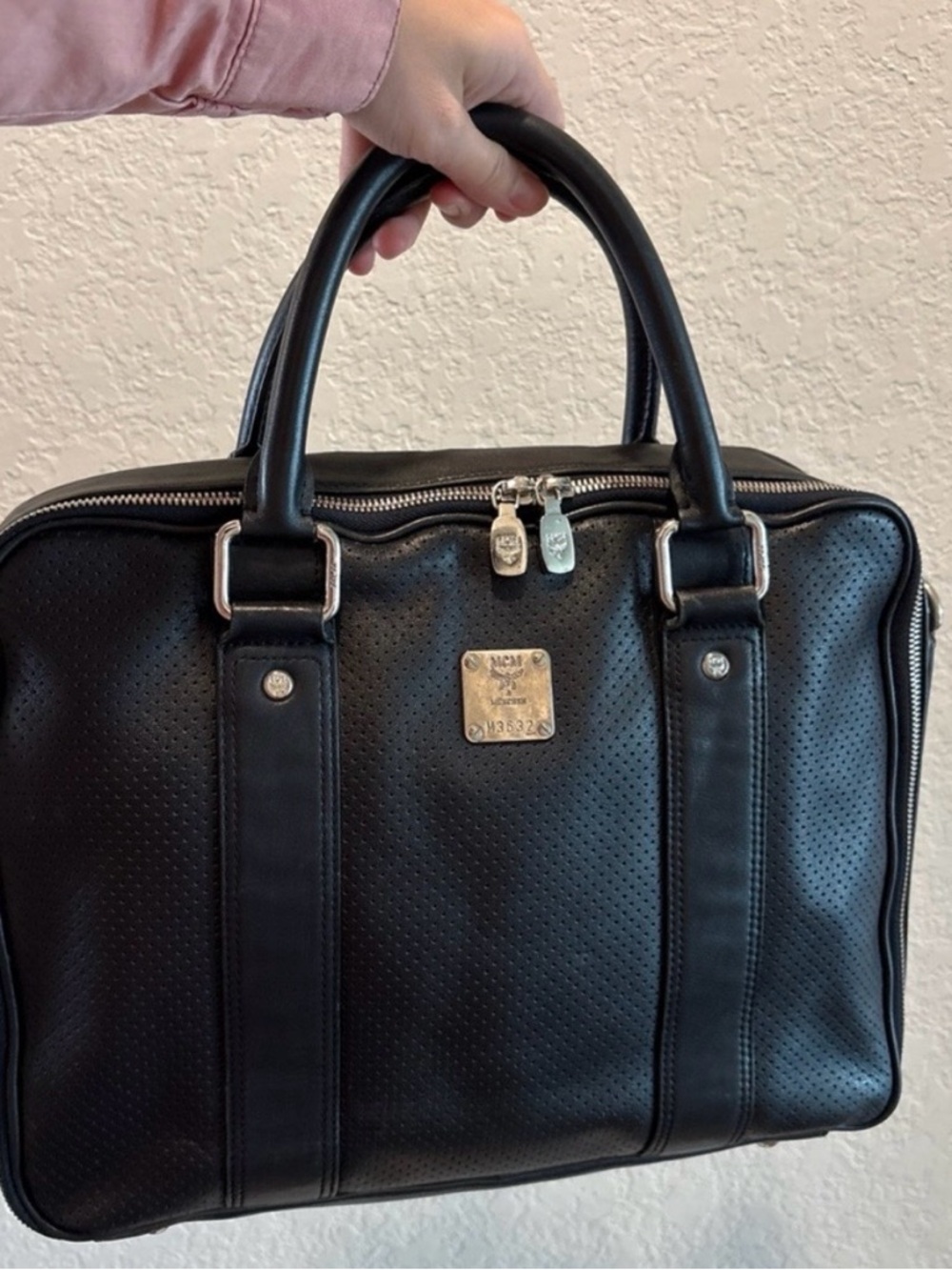 MCM Black Leather Documents Portfolio Tote Bag - Picture 13 of 13